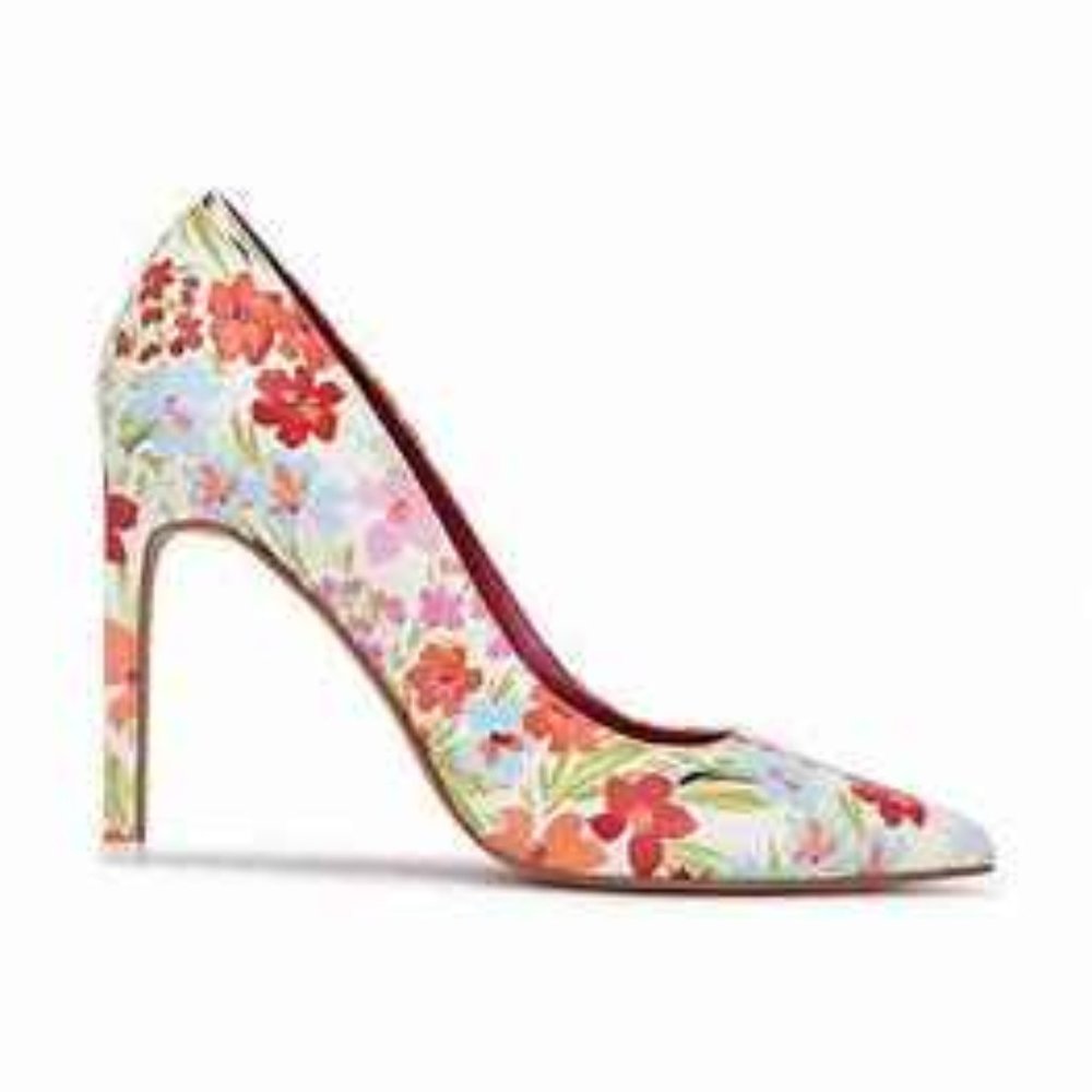 NINE WEST TATIANA WHITE MULT FLOWER COLORS